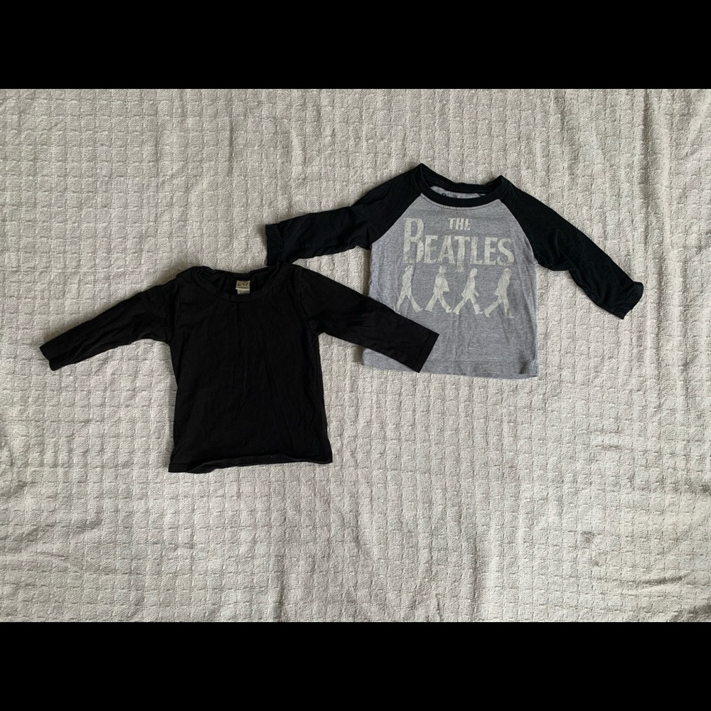 3/$20 bundle Set of Two 12 month long sleeve shirts